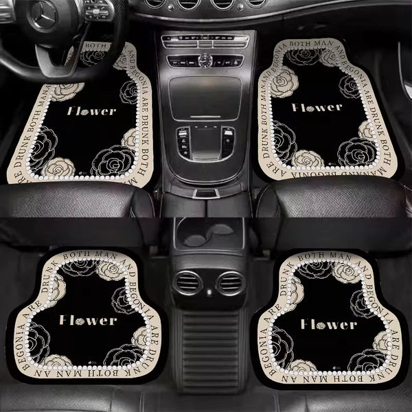 طقم دواسات 4 قطع للسيارات فلور – حماية وأناقة لمقصورة سيارتك